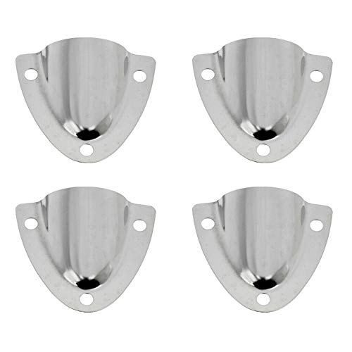RuleaxAsi 4Pcs Marine Clam S-hell Cabo de arame Tampa de aço inoxidável Acessórios para barcos