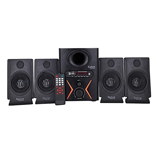Image of Spice Gold Series F-450VV 4.1 Home Theater System USB & FM Multimedia Speaker System with Bluetooth (Black)