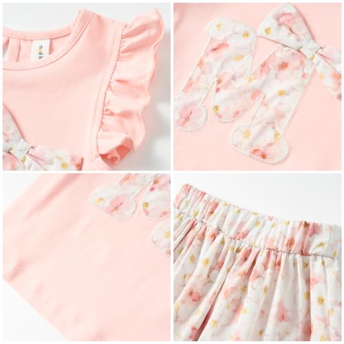 Image of Mud Kingdom Girls Outfits Cute Cartoon Polka Dots Summer Holiday Clothes Sets