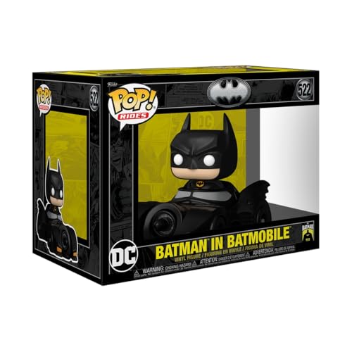 Boneco Funko POP! Rides Deluxe - DC Comics Batman 85 Anos - Batman no Batmóvel (1989)