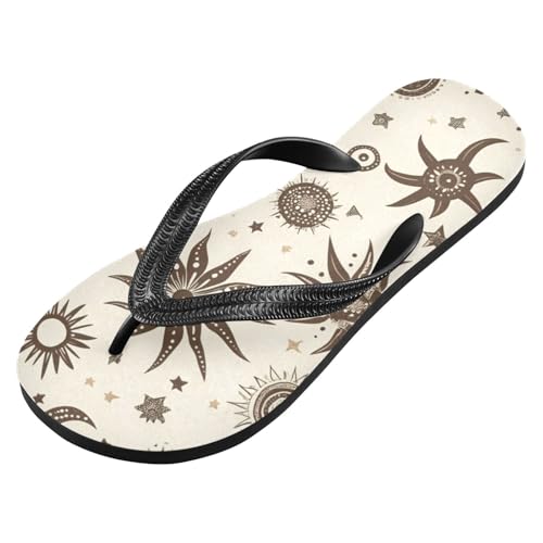Mandala Moon Sun Beach Summer Casual Flip Flop Sandals Non-Slip Quick Dry for Women Men 214B8415