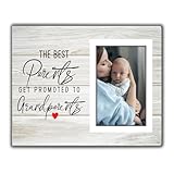 The Best Parents Grandparents Picture Frame, Grandkids Photo Frame, Baby Grandpa Grandma Photo Frame 8x10, Grandparents Baby Announcement Gifts