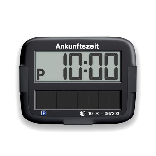 Needit Park Micro Solar elektronische Parkscheibe [NEUES Modell 2025] I unendlich Energie, Null Batteriewechsel | einzige Parkscheibe in Deutschland mit integriertem wiederaufladbarem Akku | schwarz