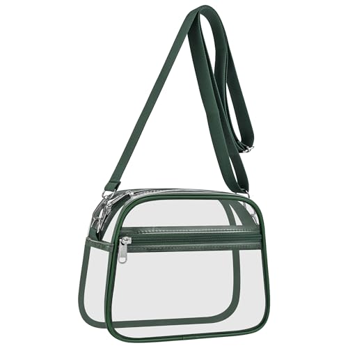 Image of USPECLARE Clear Bag for Stadium Events Clear Sports Fan Handbags Purses | Unisex 0.4 mm Thickened Waterproof PVC,Approved for Concerts,Game Days,Outdoor Events