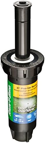 Rain Bird 1803DSF Professional Dual Spray Pop-Up Sprinkler, 360° Full Circle Pattern, 8' - 15' Spray Distance, 3" Pop-up Height