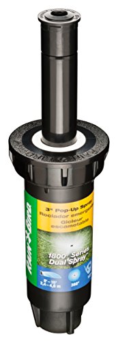 Rain Bird 1803Dsf Professional Dual Spray Pop-Up Sprinkler, 360° Full Circle Pattern, 8' - 15' Spray Distance, 3" Pop-Up Height #TOP27