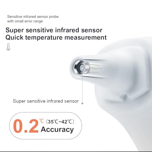 Image of Berrcom 2-in-1 Infrared Forehead Ear Thermometer Medical All Ages | 1s fast reading digital thermometer with LED display & auto shut off, magnetic probe design for forehead and ear use