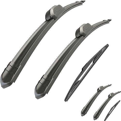 Balais d'essuie-glace Citroen C3 2002-2009 caoutchouc souple pare-brise avant arrière 24" 18" 14"