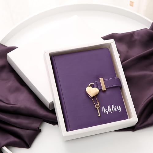 Journal intime cœur avec clé, le cadeau violet idéal pour fille et femme