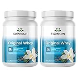Swanson Original Whey Protein Powder with Vitamins Sports Nutrition Muscle Workout Support 2 lbs 4.5 Ounces (1,035 g) (2 Pack)