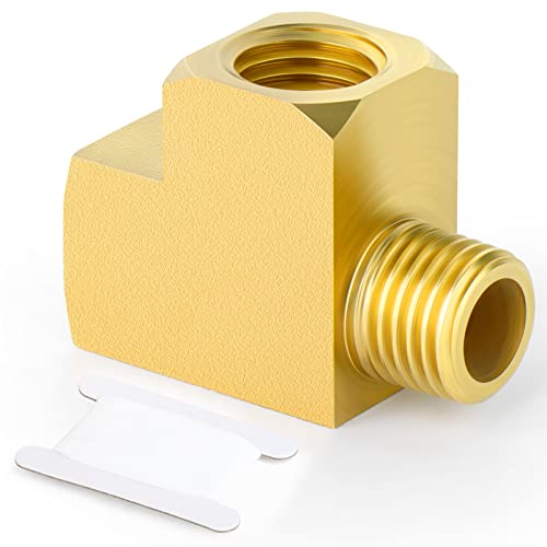 Image of GASHER 1 Pcs Brass Tee Fitting, 1 /4 inch FNPT x 1 /4 inch FNPTx 1 /4 inch MNPT Pipe Fittings, Male Run Tee