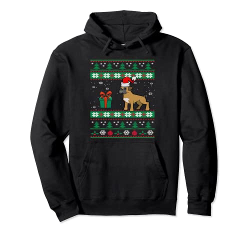 Boxer Dog Santa Hat Funny Ugly Christmas Xmas Dogs Lovers Sudadera con Capucha