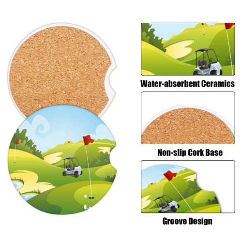 Posavasos cerámicos para auto 2 unidades 2.68 pulg miniatura 2