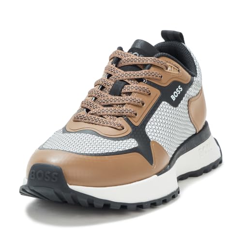Image of BOSS Men's Big Logo Mesh Mix Lace Up Sneaker
