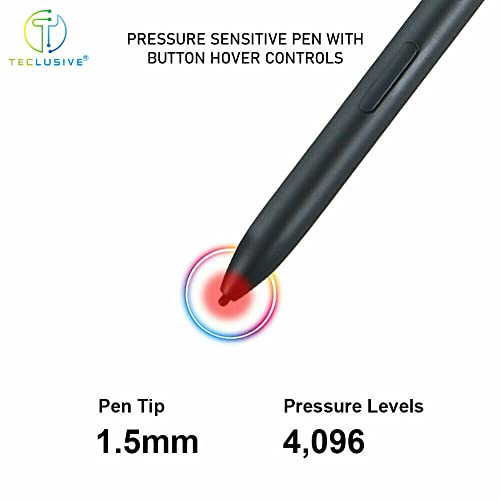 Image of T Teclusive Smart Stylus Pen Compatible for Galaxy Z Fold 5 / Fold 4 | Auto Pop up Stylus Tip | Direct Use Pen for Main Screen - Black
