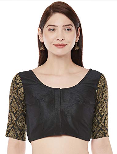 Image of Studio Shringaar Women's Brocade Sleeves Saree Blouse