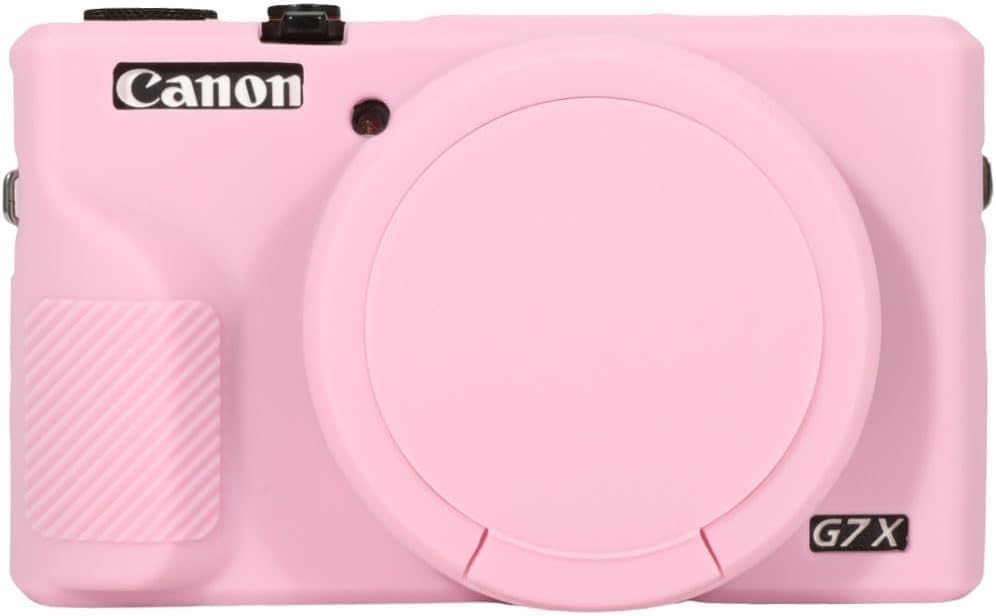 ZGZUN Case for Canon Powershot G7X Mark III Digital Camera, Silicone Anti-Scratch Slim Fit Soft Skin With Detachable Lens Cover