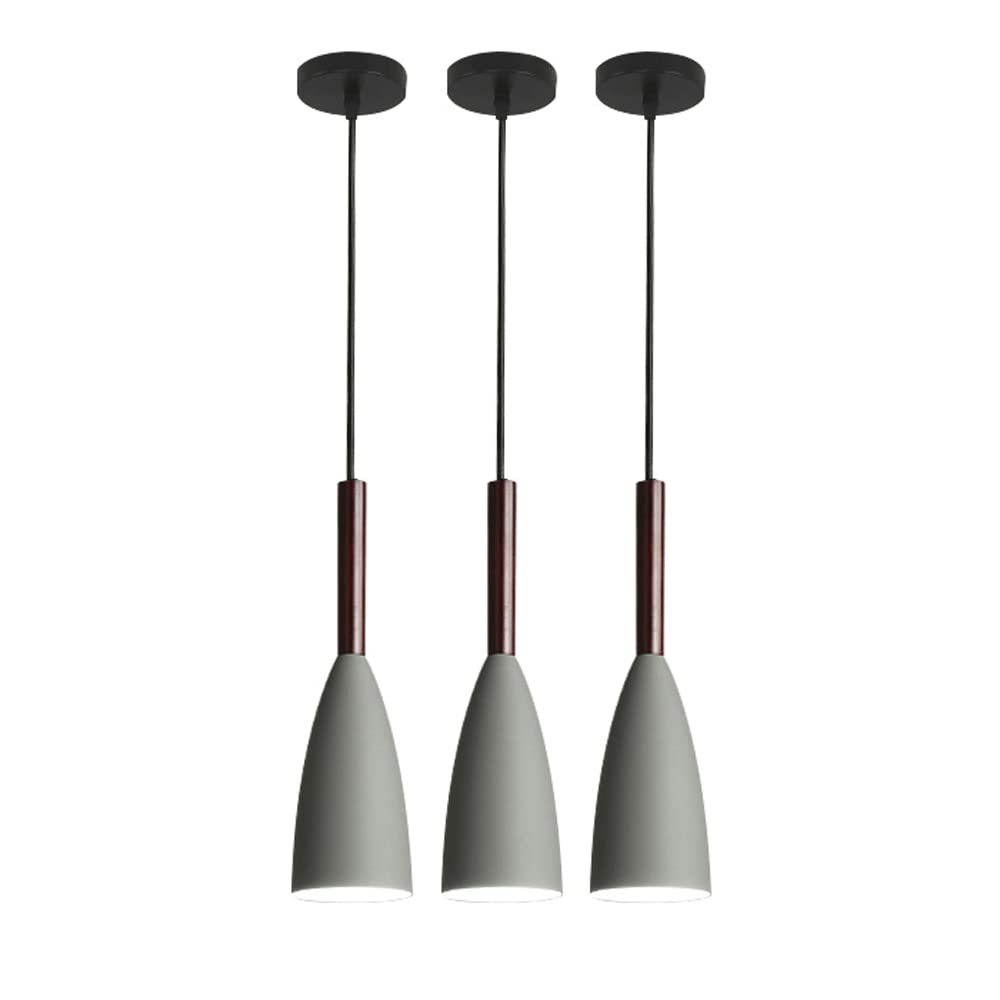 Lustre de décoration intérieure style industriel en métal noir lot de 3