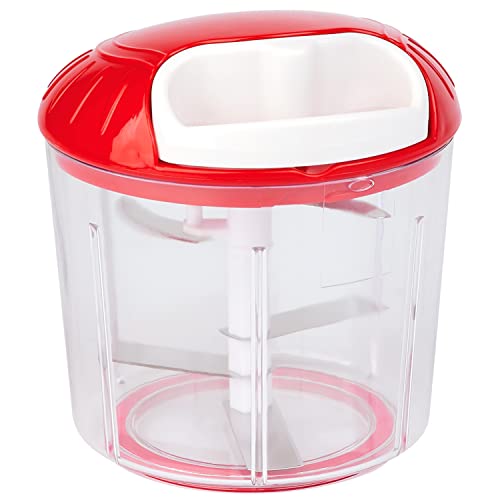 TIENDA EURASIA - Picadora Manual, Batidora Picadora, Batidora Manual, Picadora con Cuerda de 1 Litro de Capacidad, Picadora Verduras de ø13,5 x 14 cm