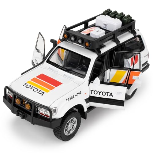 Auto a escala 1:24 WAKAKAC Land Cruiser LC80 blanco miniatura 1