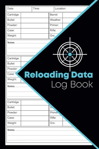 Reloading Data Log Book: For Reloaders to Track & Record Reloading Ammunition Details.