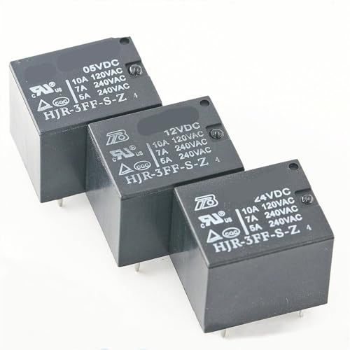 Relais HJR-3FF-SZ-12VDC à 5 broches avec isolation thermique haute sécurité 10A