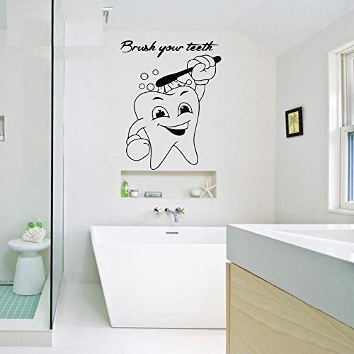 Roonir Dental Wall Stickers for Clinic PVC Vinyl Brush Your Teeth
