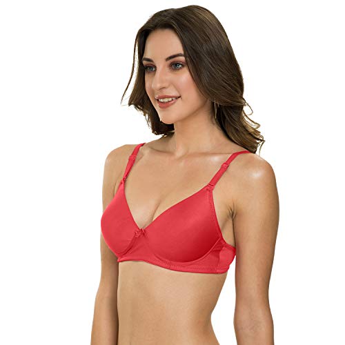 Image of Tweens - Heavily Padded Semi Push-Up Bra - Polyamide Fabric - 3 /4th Coverage, Wireless, Multiway Straps, Seamless - Everyday T-Shirt Bra
