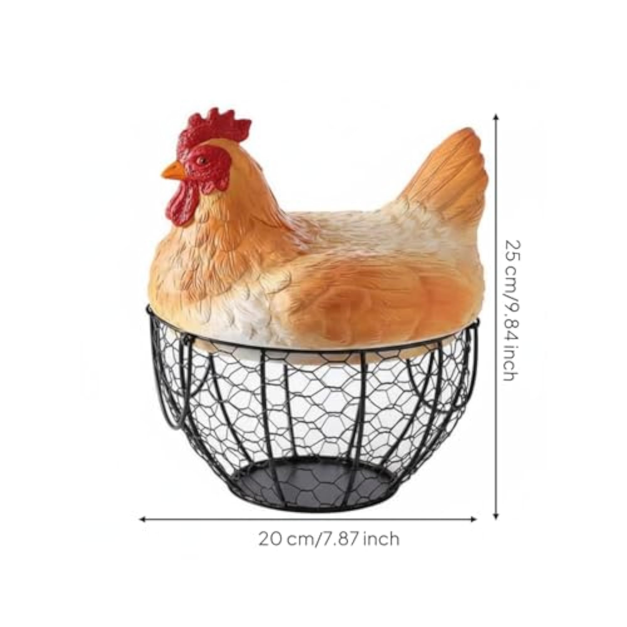 Decorative Chicken Shaped Wire Oval Basket