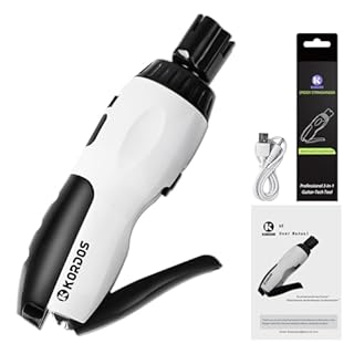 KORDOS Electric Guitar String Winder Tool, 3-in-1 220RPM Battery Powered Automatic String Winder, Cutter, Pin Puller, 4-hour Runtime for 50 Restrings, for Guitar/Bass/Mandolin