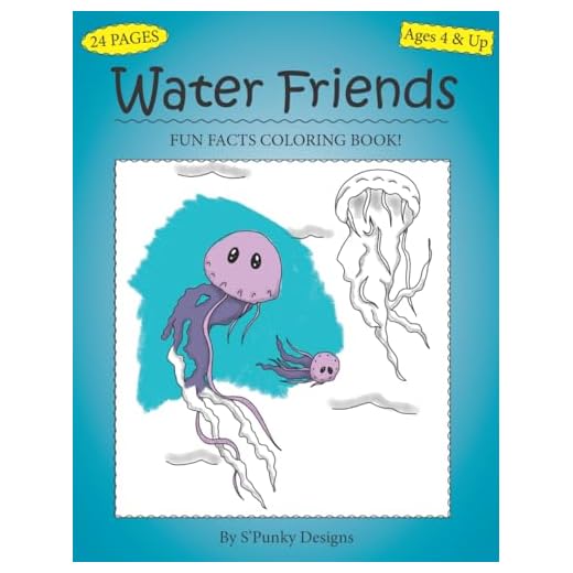 Water Friends Coloring Book: A Simple, Easy and Educational coloring book for kids, teens and adults with animals. (Coloring Friends)