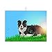 ZUNPNG Mata do suszenia naczyń do kuchni na blacie obramowanie pies collie urocze chłonne odwracalne maty z mikrofibry 45 x 61 cm