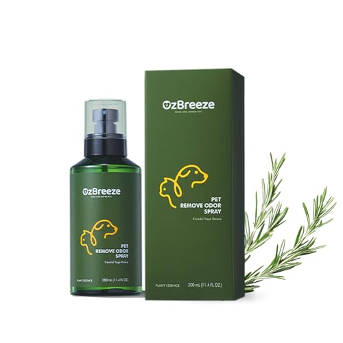 Ozbreeze Pet Deodorizer Spray - Eliminates Odors from Fur, Litter Box & Bedding& Car Smells | 100% Plant-Based, No Alcohol | Safe for Dogs, Cats & Homes Oceanic Aroma Therapy