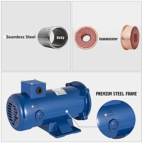 Vevor 3/4Hp 90V Dc Motor 56C Frame Rated Speed 1750Rpm Tefc Permanent Magnet Dc Motor With Carbon Brushes #TOP3