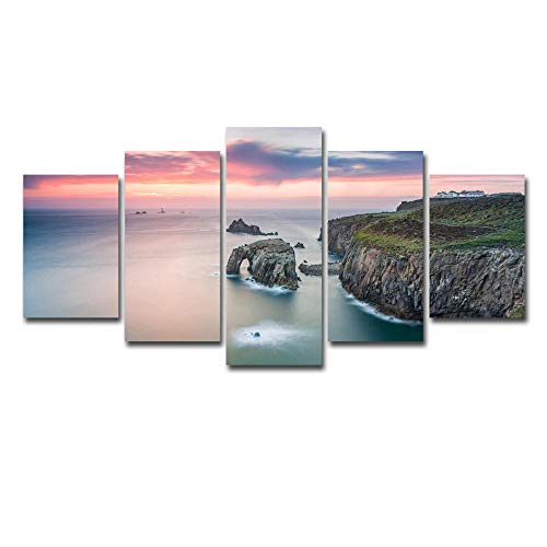 60Tdfc 5 Pieza HD Moda Cuadros Lienzo Decoracion Salon para Modernos Papel Pintado Murales Imagen Póster Muro Di Pietra Alba Película Anime Animal Paisaje Ciudad