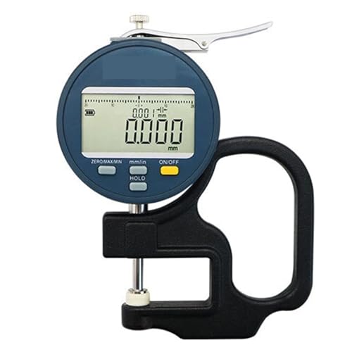 厚み測定定規 ミクロン厚さゲージ 0-10 ミリメートル充電式バッテリー厚さ計紙フィルムテープ革厚さテスター(Flat head)