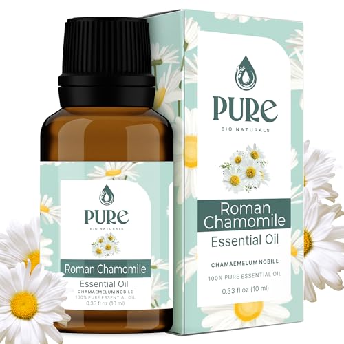 Pure Bio Chamomile Oil | Natural & Pure | Soothing & Calming Essential Oil for Skin & Hair care | Diffuser Aromatherapy