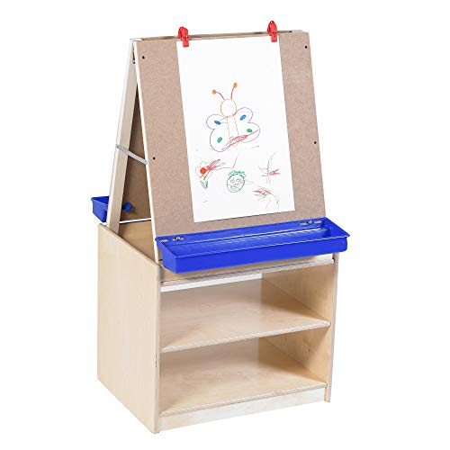 Children's Factory ANG1190 Angeles 2Station Art Center, Kids Art Easel & Storage Unit, Toddler