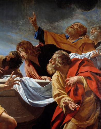 Póster de Lienzo de Pinturas Famosas Simon Vouet para Decoración Dormitorio 60x90cm