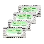 Fonday 4 Packs Refrigerator Deodorizer Odor Eliminator for Fridge Freezer Cooler & Lunch Boxes Natural Bamboo Charcoal More Effective Than Baking Soda