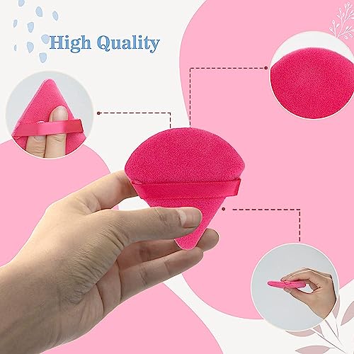 Image of Powder Puff Face Soft Triangle Makeup Puff for Loose Powder Body Powder, Velour Cosmetic Makeup Sponges Blender for Contouring, makeup sponge and eye makeup brush, Beauty Makeup Tools- 3pc /Pack