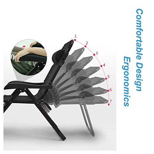Sillones reclinables extra anchos de metal resistente para jardín y balcón 6