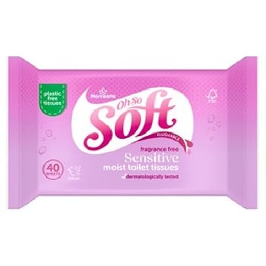 Morrisons Softer Sensitive Moist Toilet Tissue Wipes 40 pack