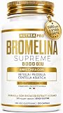 Bromelina forte 5000 gdu/g con Centella| Bromelina 5000 gdu 120 capsule alta concentrazione da 2000 mg/giorno | Formulata con centella da 120 mg/giorno per un'azione completa | NUTREA PRO ITALIA