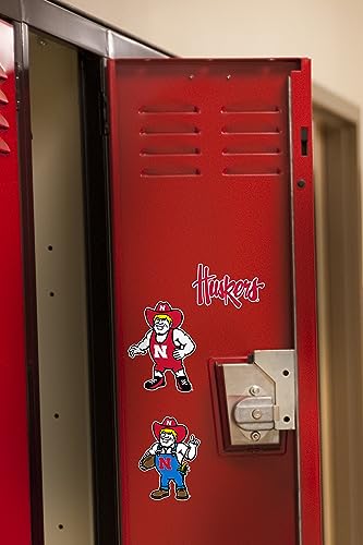 Image of University of Nebraska 8ct Vinyl Sticker Pack - Large Waterproof Herbie Husker Decals for Laptops, Water Bottles, Tablets, Scrapbooks, Vehicles & More - Officially Licensed Huskers Designs