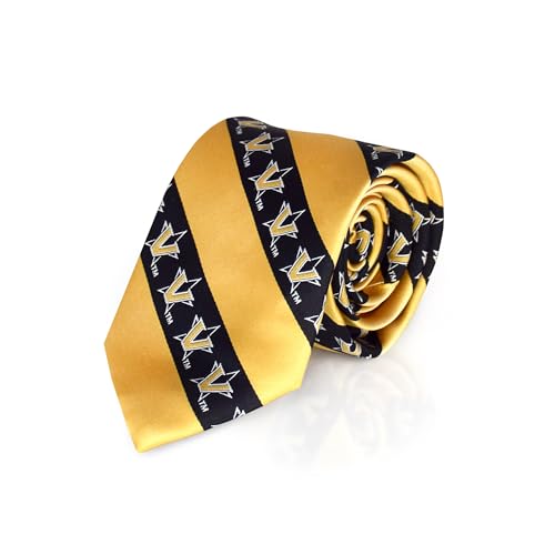 Fan Frenzy Gifts VAN Men's Athletic Tie Officially Licensed Vanderbilt University Commodores Tie | NCAA Sports Ties for Men | Machine-Washable Neckties Made of Microfiber