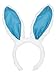 Amscam Easter Dark Blue Bunny Ear Headband, 11", Multicolor