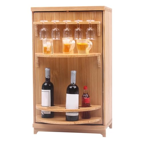 Armoire à vin maison de poupée pour créer un salon miniature chaleureux et convivial
