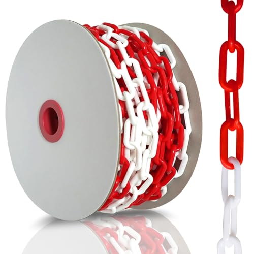 Catena Di Chiusura In Plastica 15 M X 6 Mm - Rosso E Bianco, Per Sicurezza, Cantieri, Parcheggi, Costruzioni - Foto 8