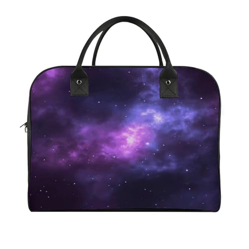 Bolso Tote Magic Galaxy Sky morado con cremallera miniatura 3